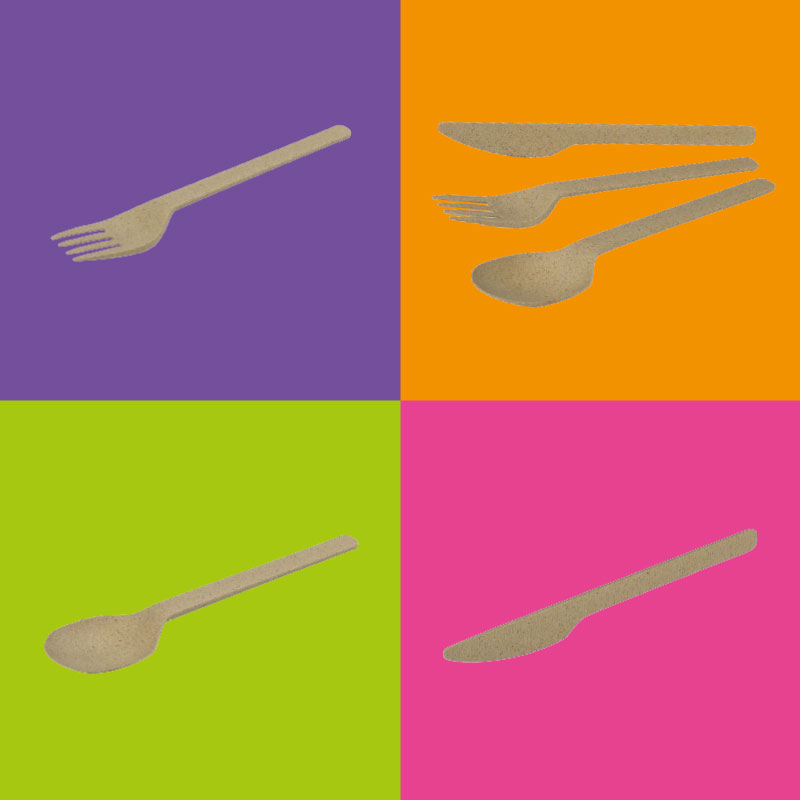 cutlery wood multiway warhol neon colorful sustainable
