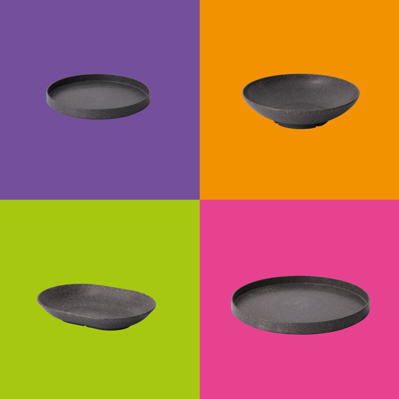 tableware réutilisable warhol néon carré multicolore