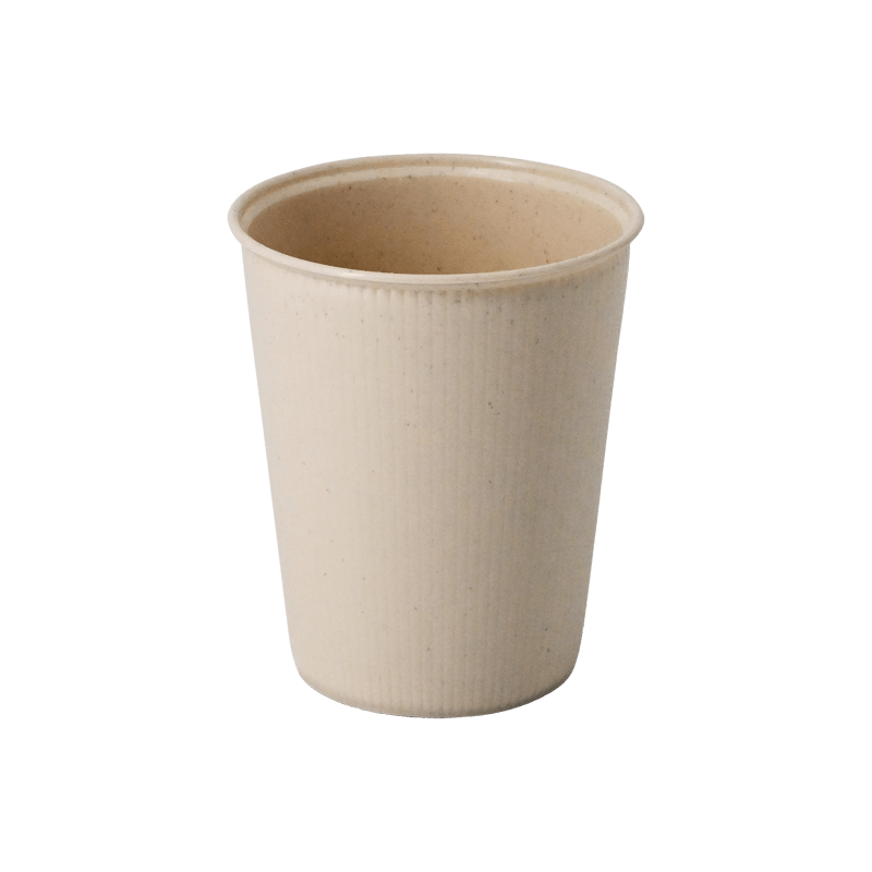Reusable cups for hot drinks, ribbed cups