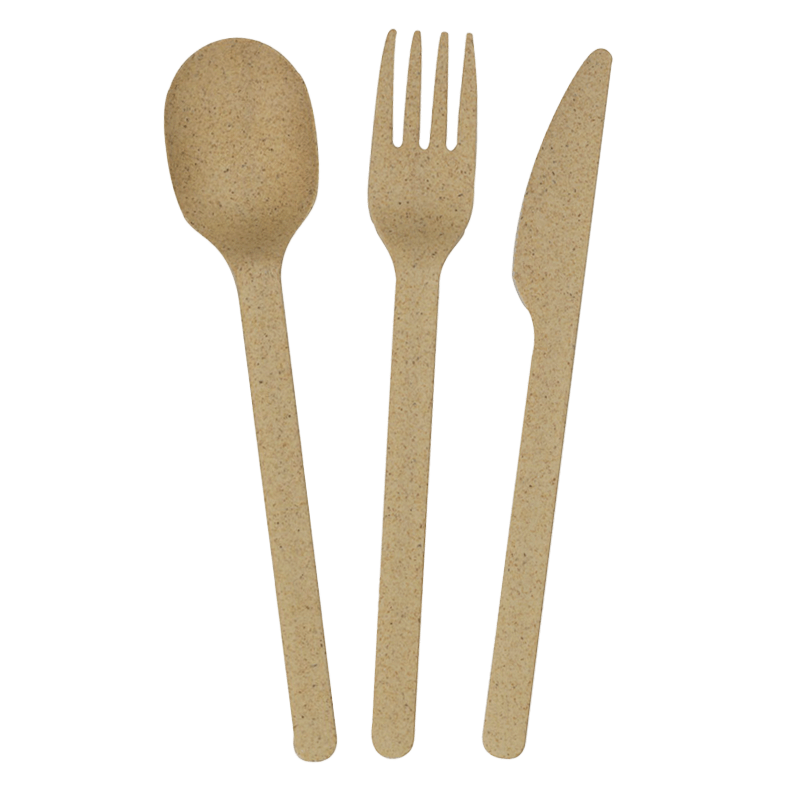 Premium reusable cutlery: spoon, fork and knife
