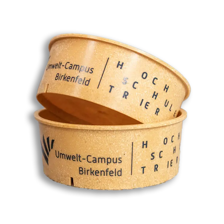 Logo print of the University of Trier (Environmental Campus Birkenfeld) on a 1000ml reusable bowl